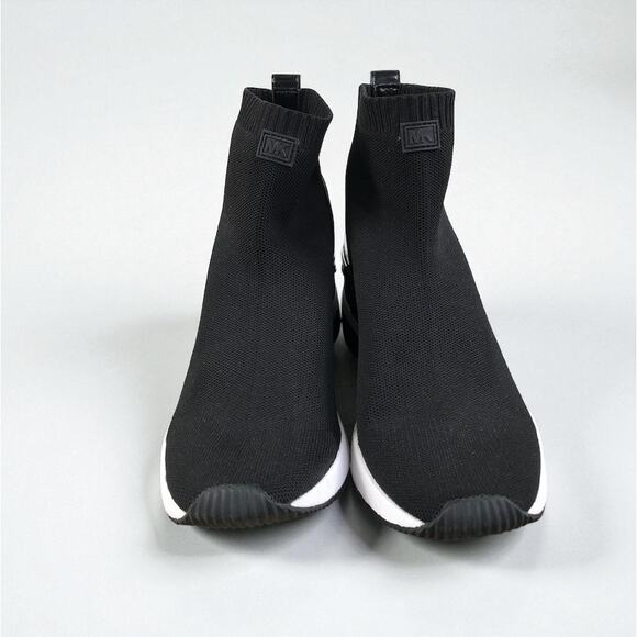 MICHAEL MICHAEL KORS Skyler Stretch-Knit Sock Sneaker Bootie Sz10 Black Stylish - Picture 4 of 13